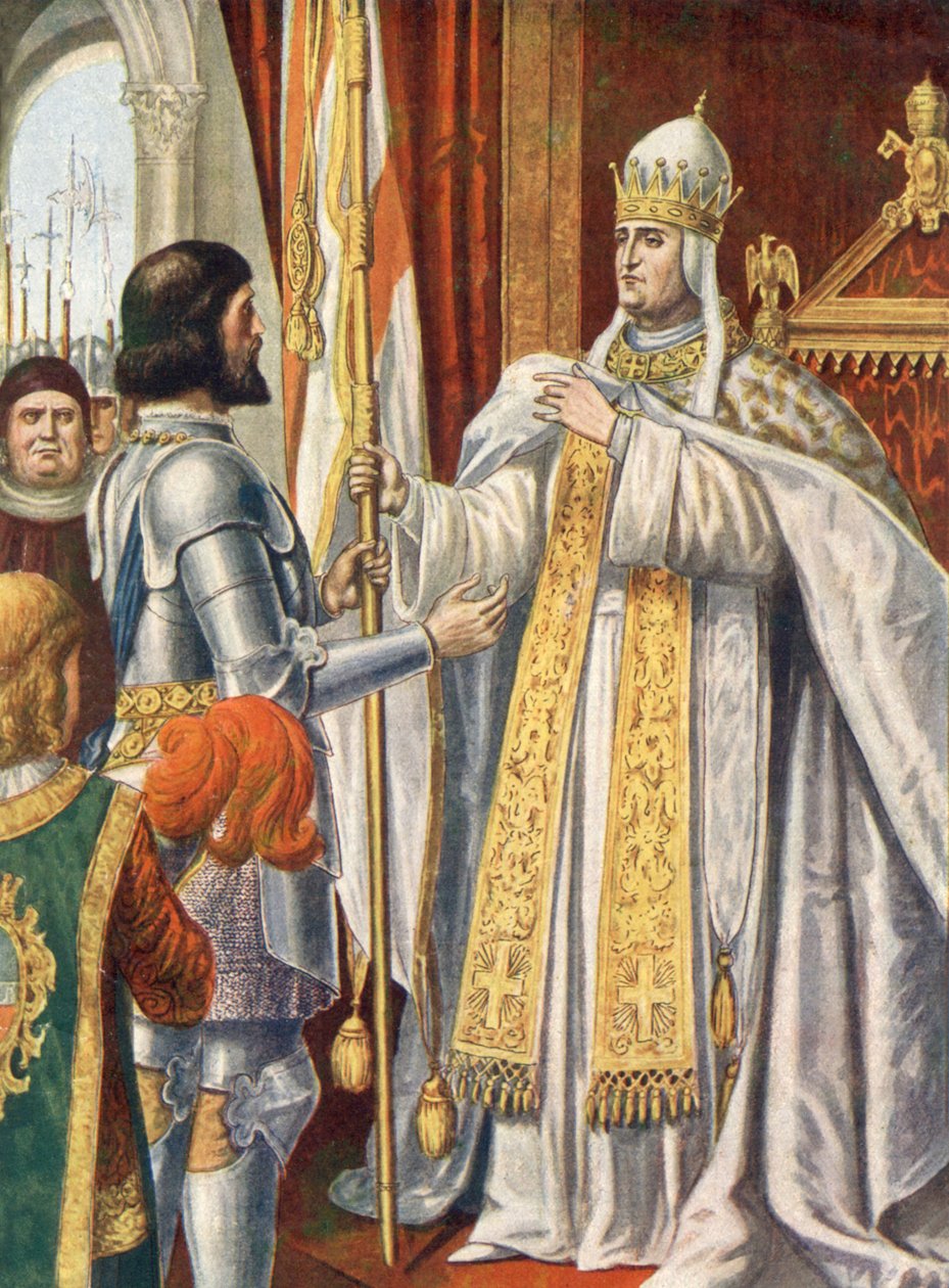 Alberico da Barbiano Receives a Flag from Pope Urban VI Saying 