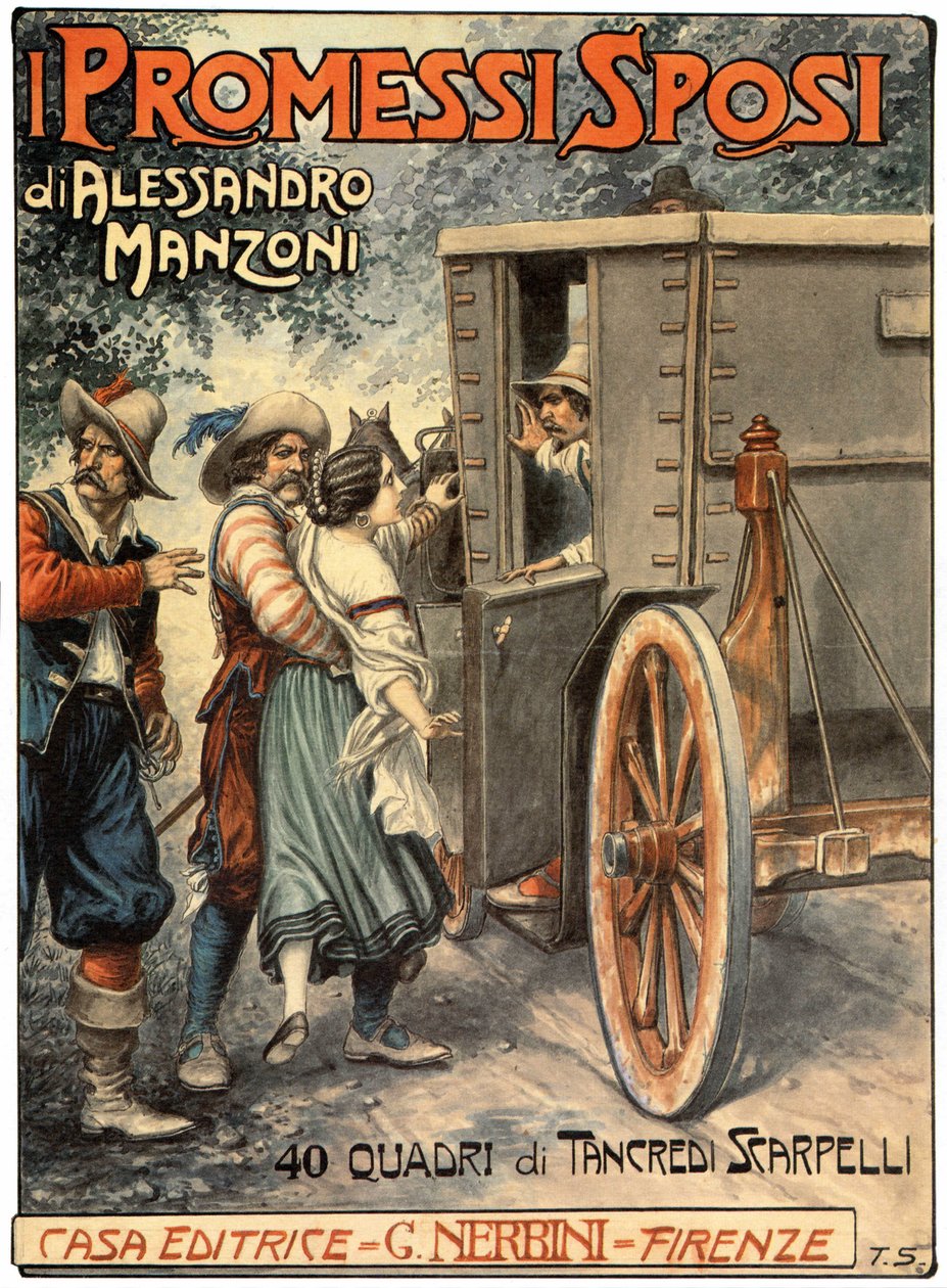 Illustration for the Cover of The Lovers by Alessandro Manzoni by Tancredi Scarpelli