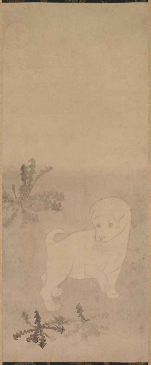 Puppy with Dandelions, 1600-1640 by Tawaraya Sotatsu
