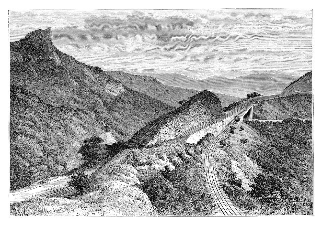 The Bhor Ghat, near Khandala, India, 1895 by Taylor