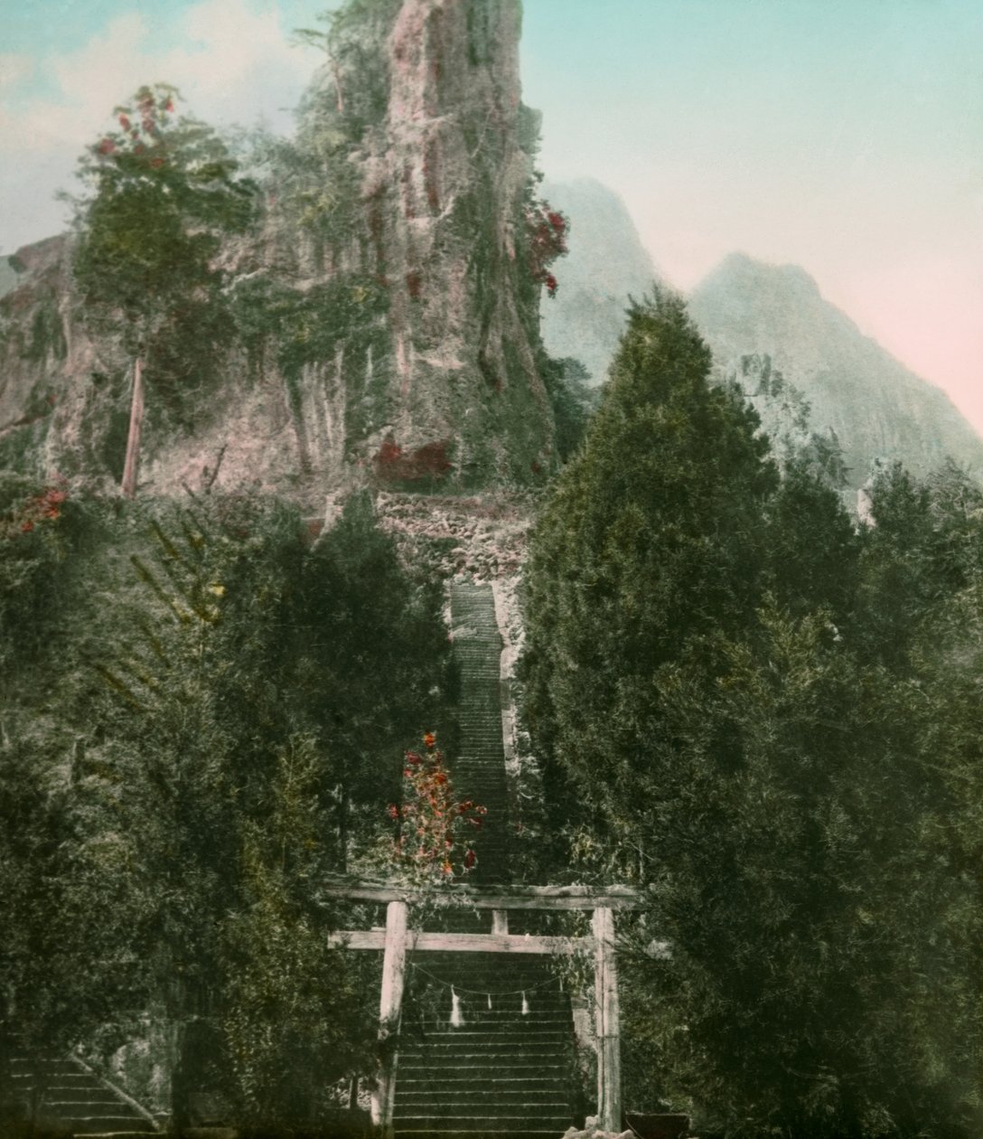 View of Mount Myogi in Gunma Prefecture, circa 1900 - 1915 by Teijiro Takagi