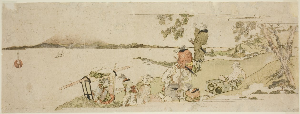 Looking at the Fuji Mountain on the Route by Teisai Hokuba