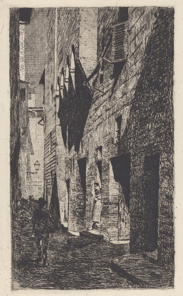 House of Dante da Castiglione by Telemaco Signorini