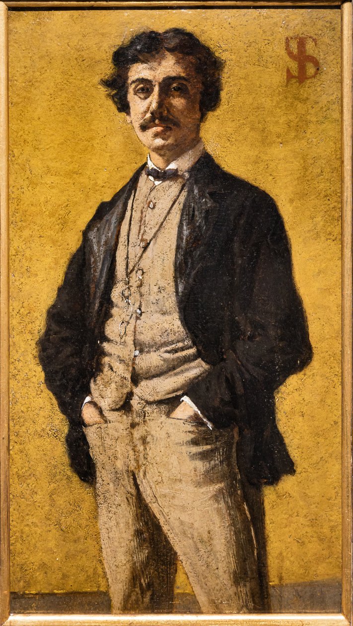 The Portrait of Maurizio Angeli by Telemaco Signorini