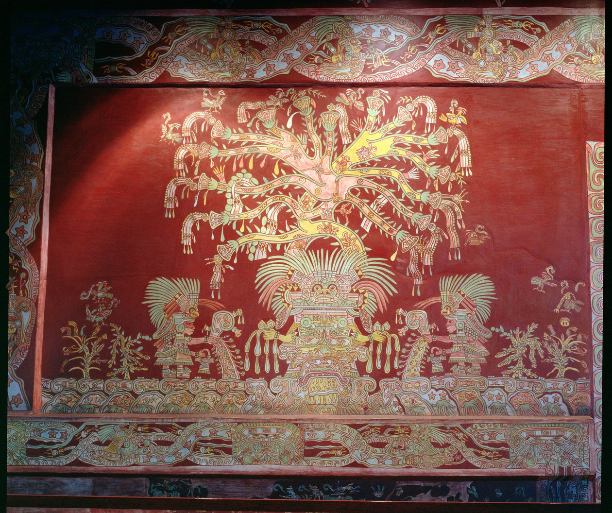 Reproduction of the fresco from the Palace of Tepantitla by Teotihuacan