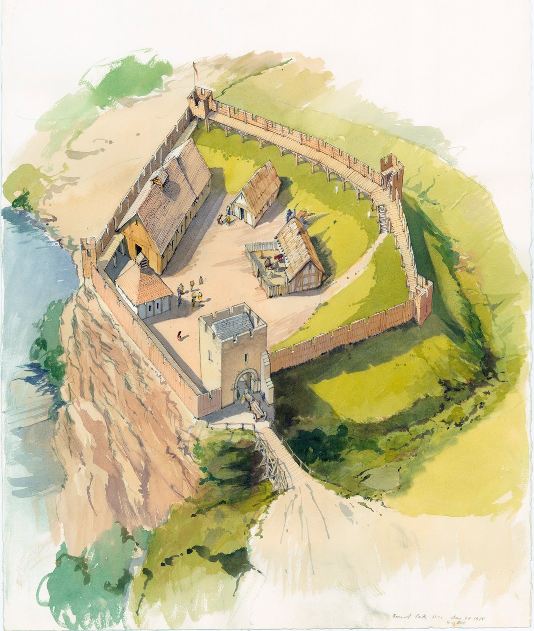 Barnard Castle, Durham, c1100 by Terry Ball