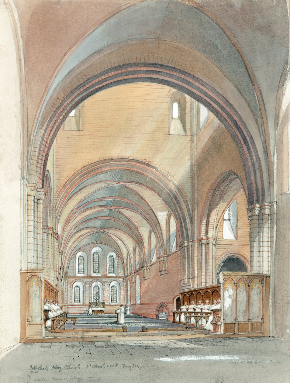 Choir and presbytery of Lilleshall Abbey by Terry Ball