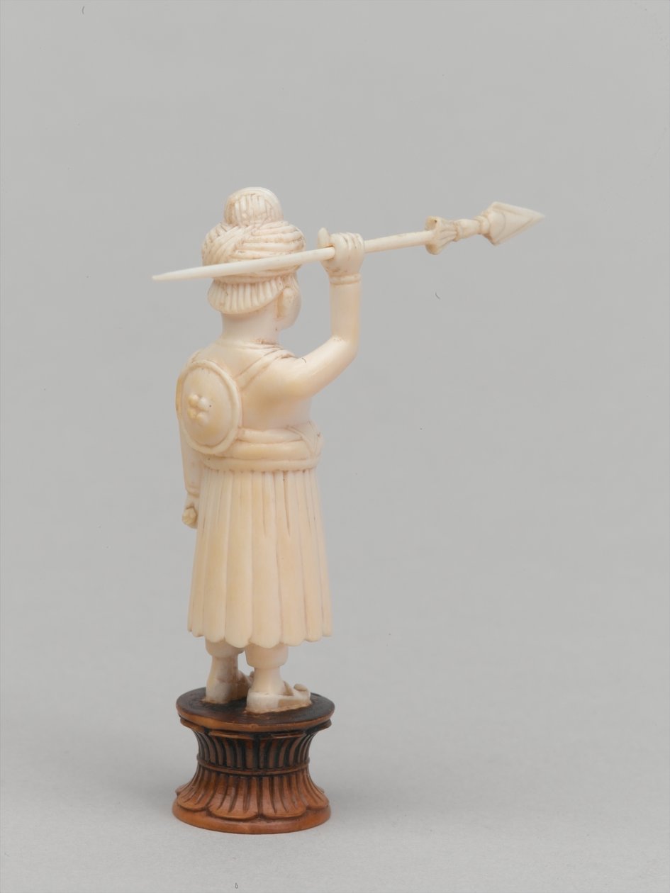 Black pawn, chess piece, India, circa 1820 by Tessier