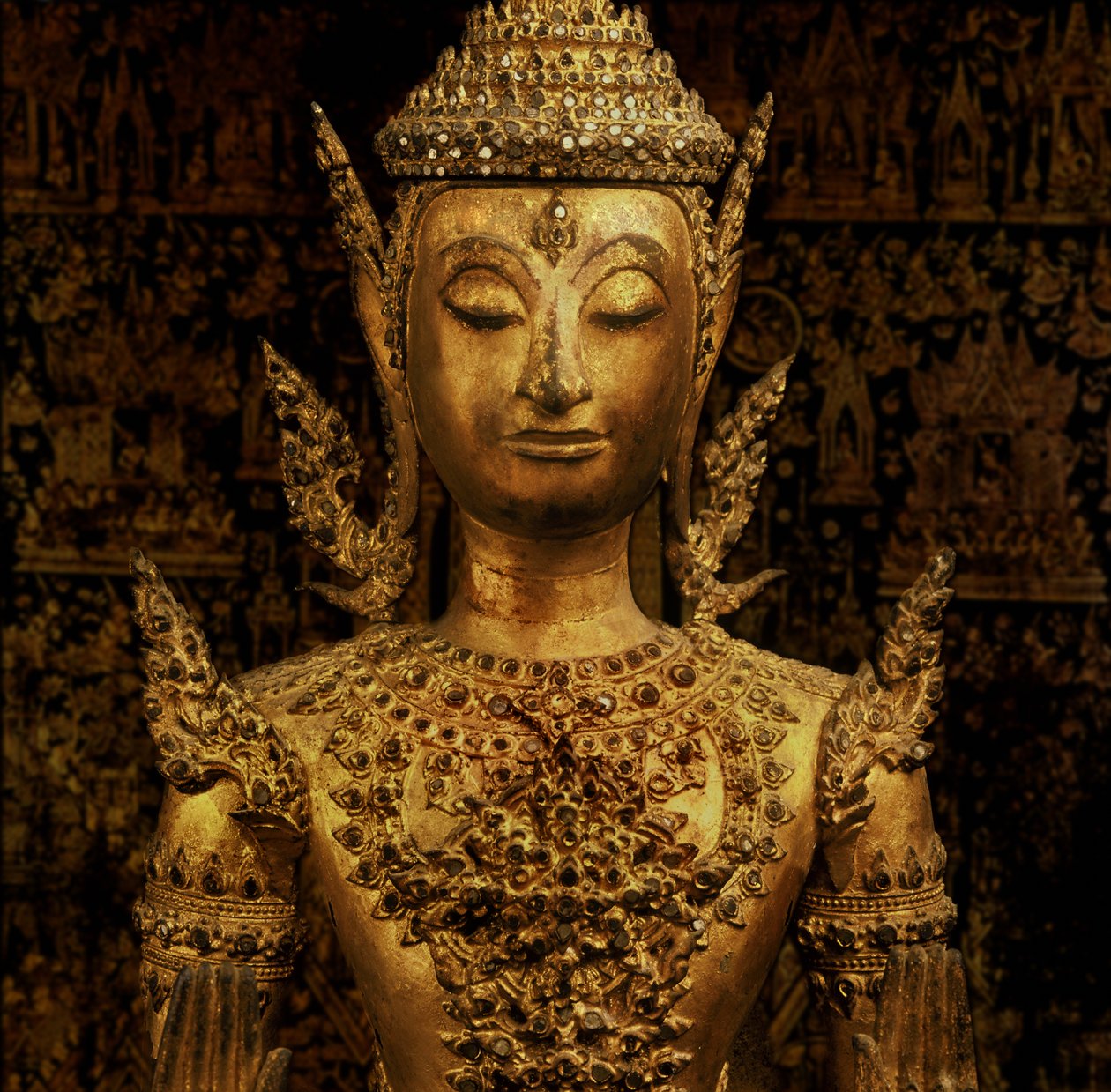 Buddha standing in Abhaya mudra, Rattanakosin style, mid 19th century by Thai School