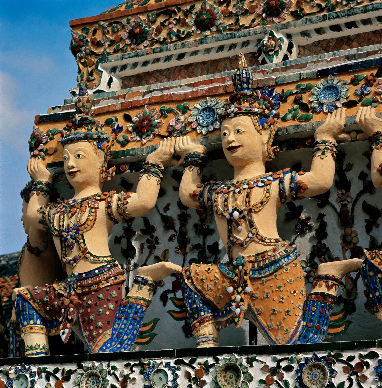 Caryatids of the Temple Wat Arun by Thai School