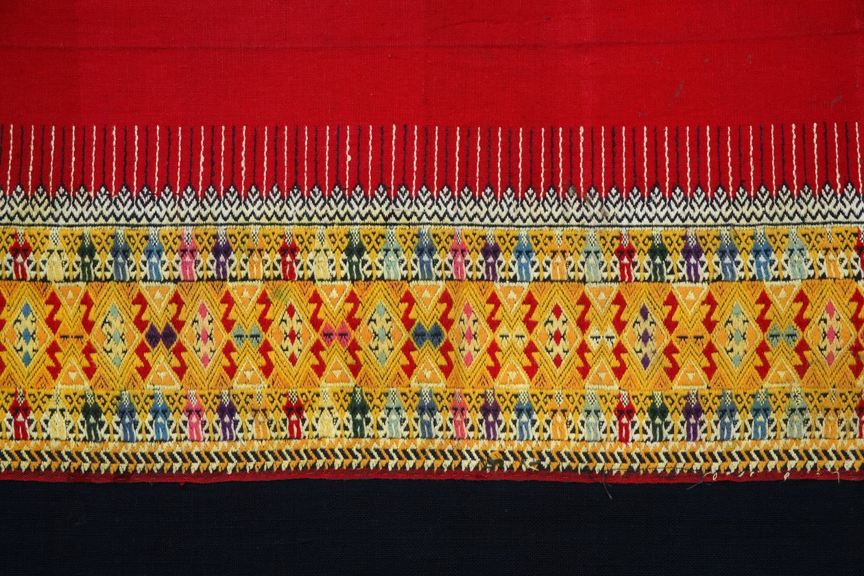 Double-hook patterned fabric, Chom Thong, Chiang Mai, Thailand by Thai School