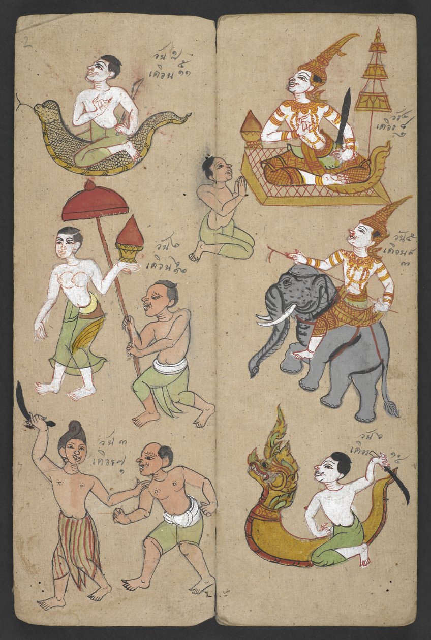Animals from the Zodiac, from Phrommachat by Thai School
