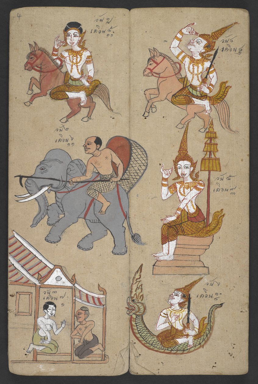 Animals from the Zodiac, from Phrommachat by Thai School