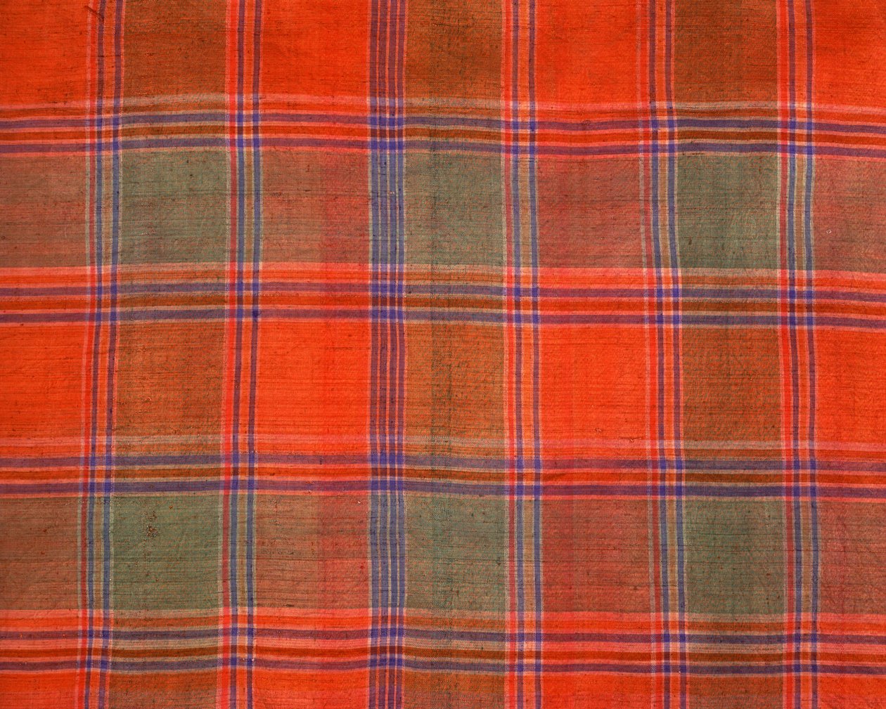 Plaid pattern fabric, Surin, Thailand by Thai School