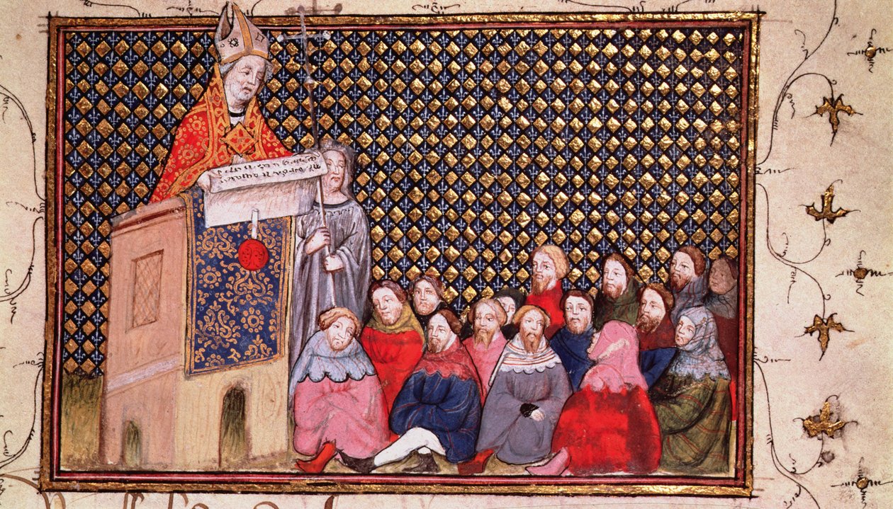 Archbishop Arundel preaching in the cause of Henry, from the 