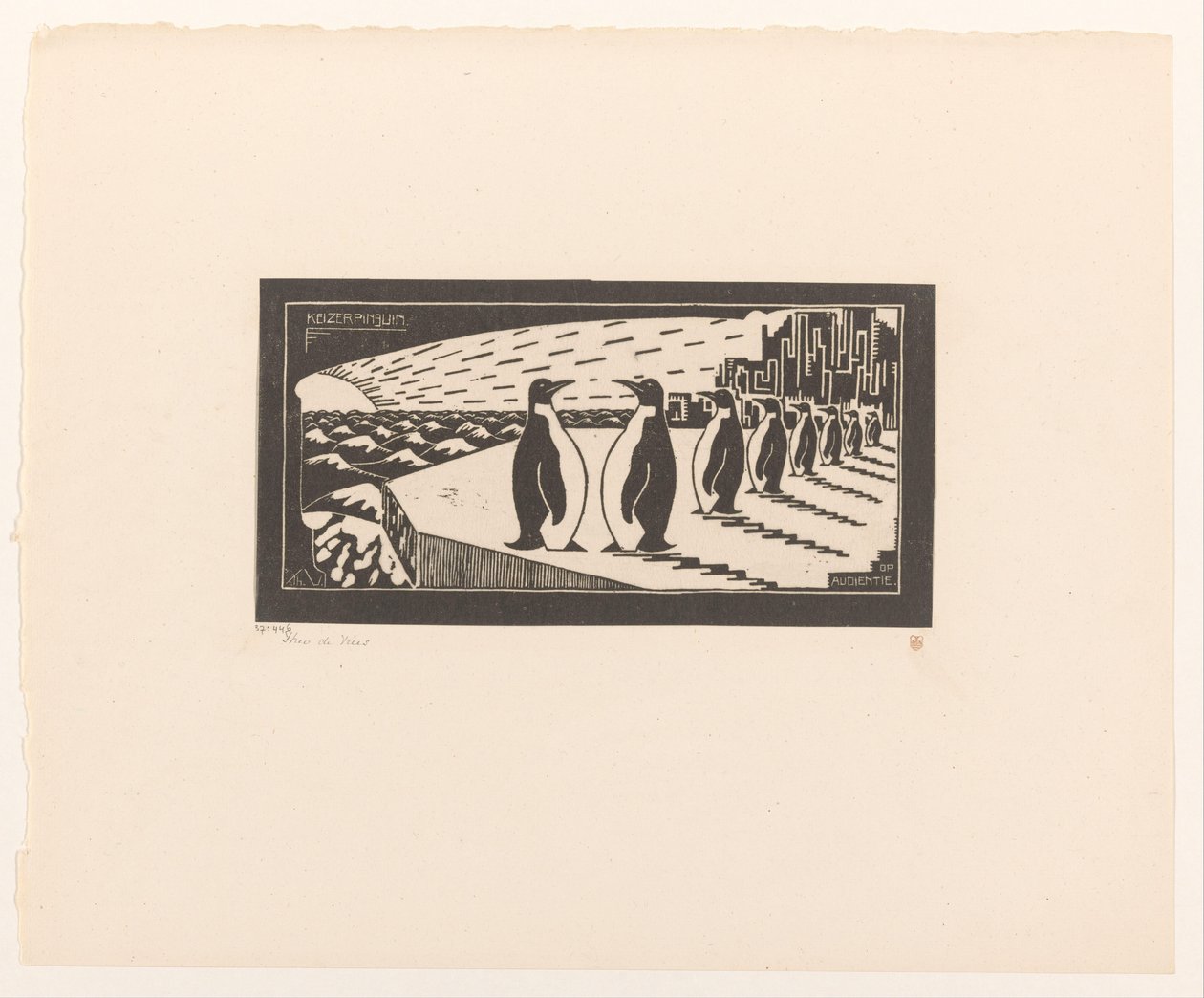 Emperor Penguin in Audience by Theo de Vries