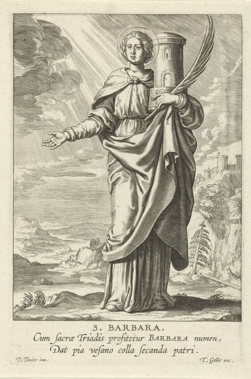 Saint Barbara (Female Saints series) by Theodoor Galle