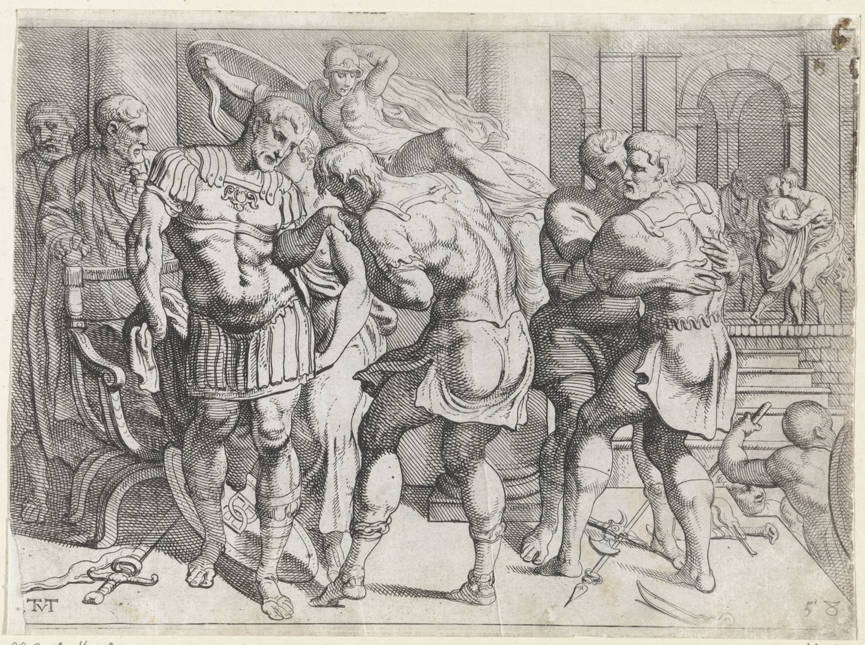 Reconciliation between Odysseus and the Ithacan rebels by Theodoor van Thulden