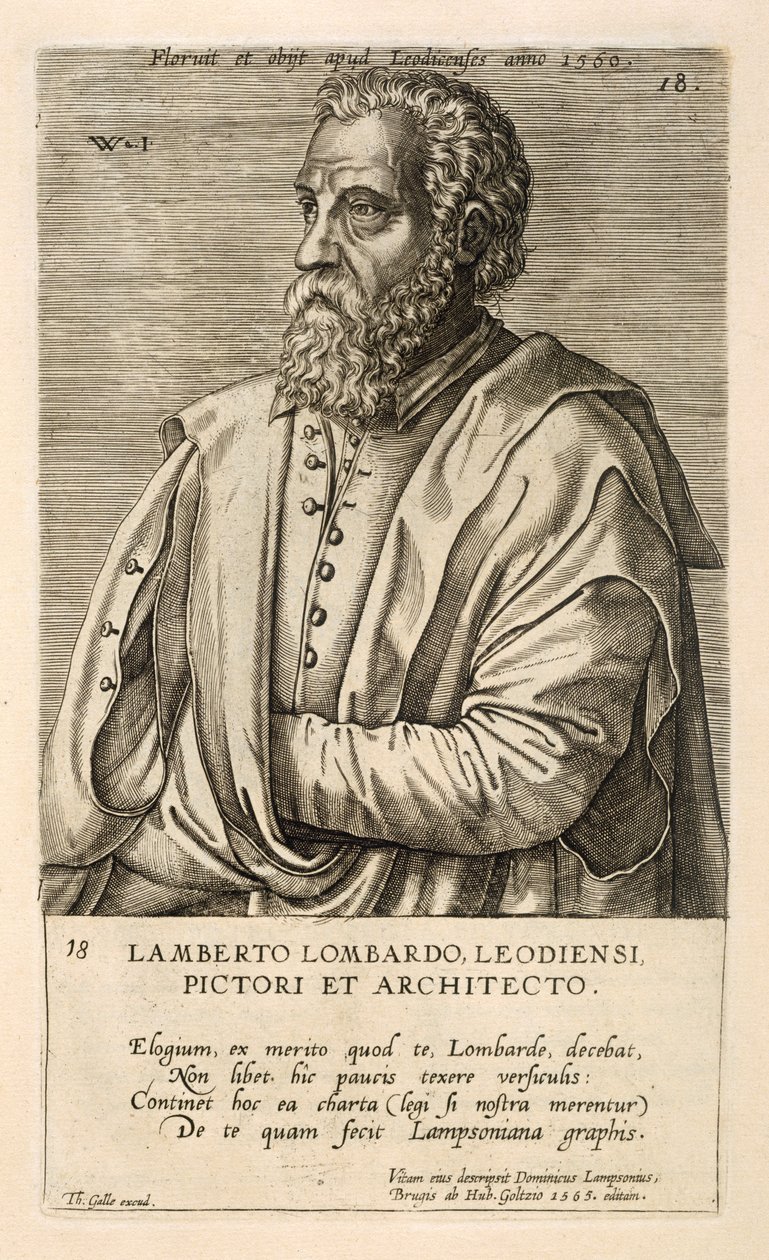 Portrait of Lambert Lombard by Theodor Galle