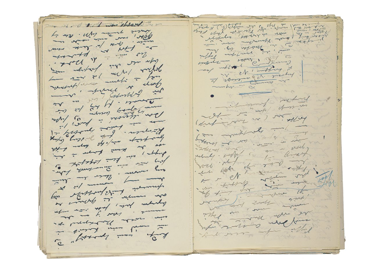 Autograph manuscript drafts for articles on Berlin life and society, together with a fragment of a draft for a novel by Theodor Fontane