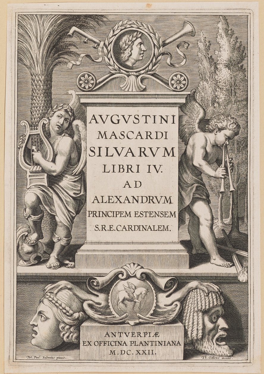 Title Page for Agostino Mascardi, Silvarium Libri IV by Theodor Galle after Sir Peter Paul Rubens