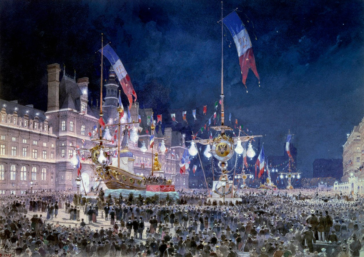 Reception at the Paris City Hall of the Russian Wing by Theodor Josef Hubert Hoffbauer