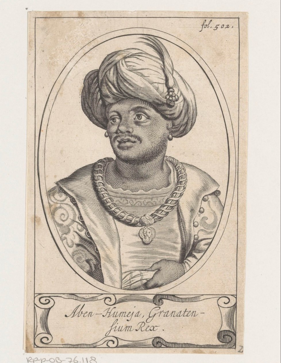 Portrait of Aben Humeya, King of Granada by Theodor Matham