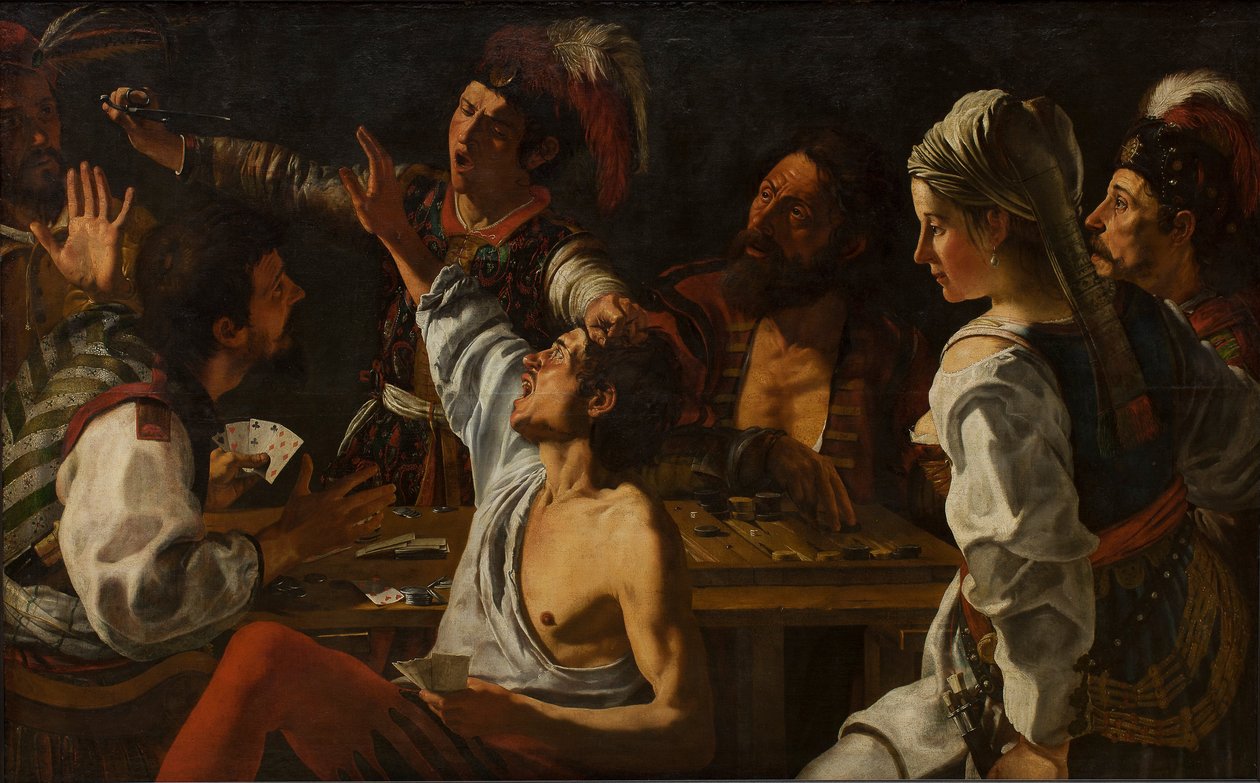 Card and Backgammon Players. Fight over Cards by Theodor Rombouts