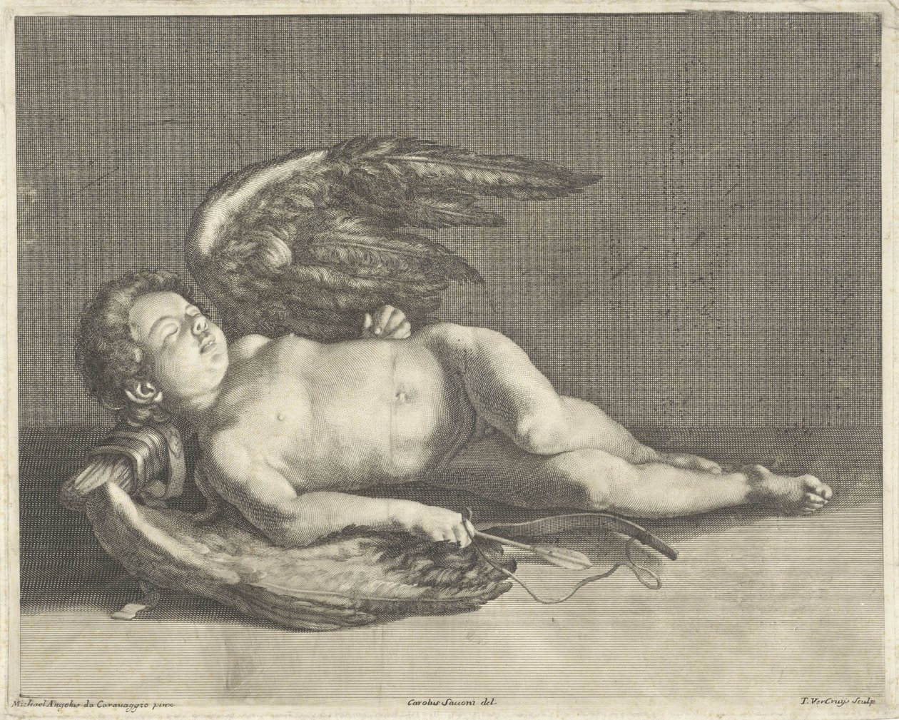 Sleeping Cupid by Theodor Vercruys
