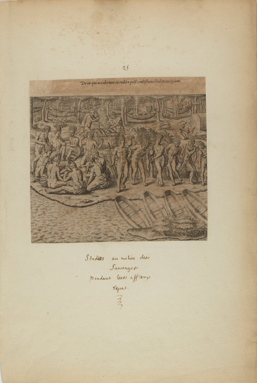 Events that Happened on the Return After the Feast, from book Americae, part three by Theodor de Bry