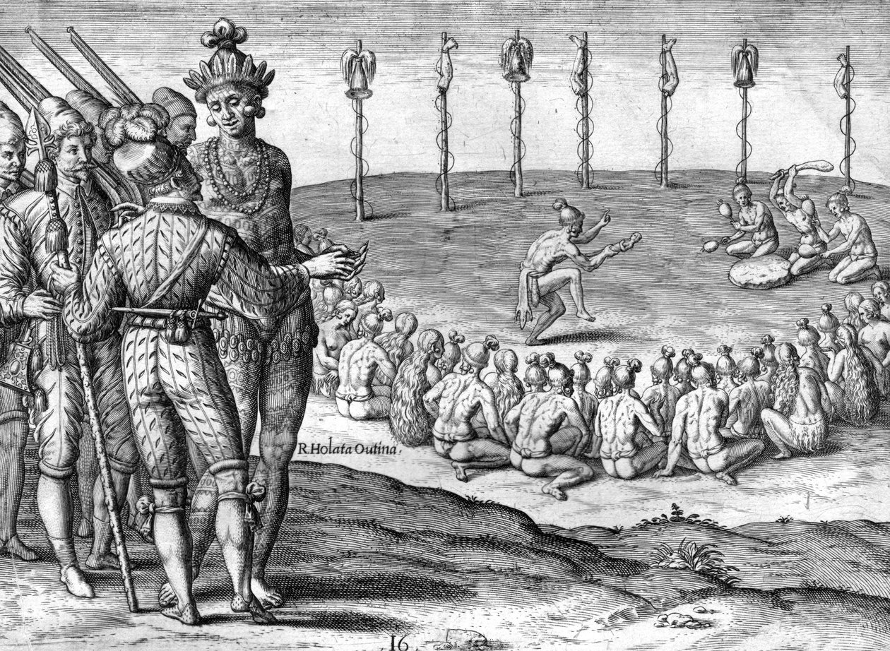 Indian chief Potano Utina by Theodor de Bry