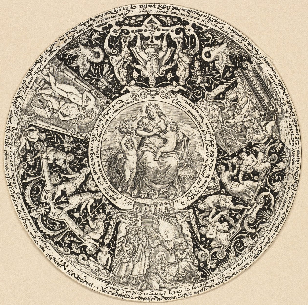 The Seven Works of Charity by Theodor de Bry