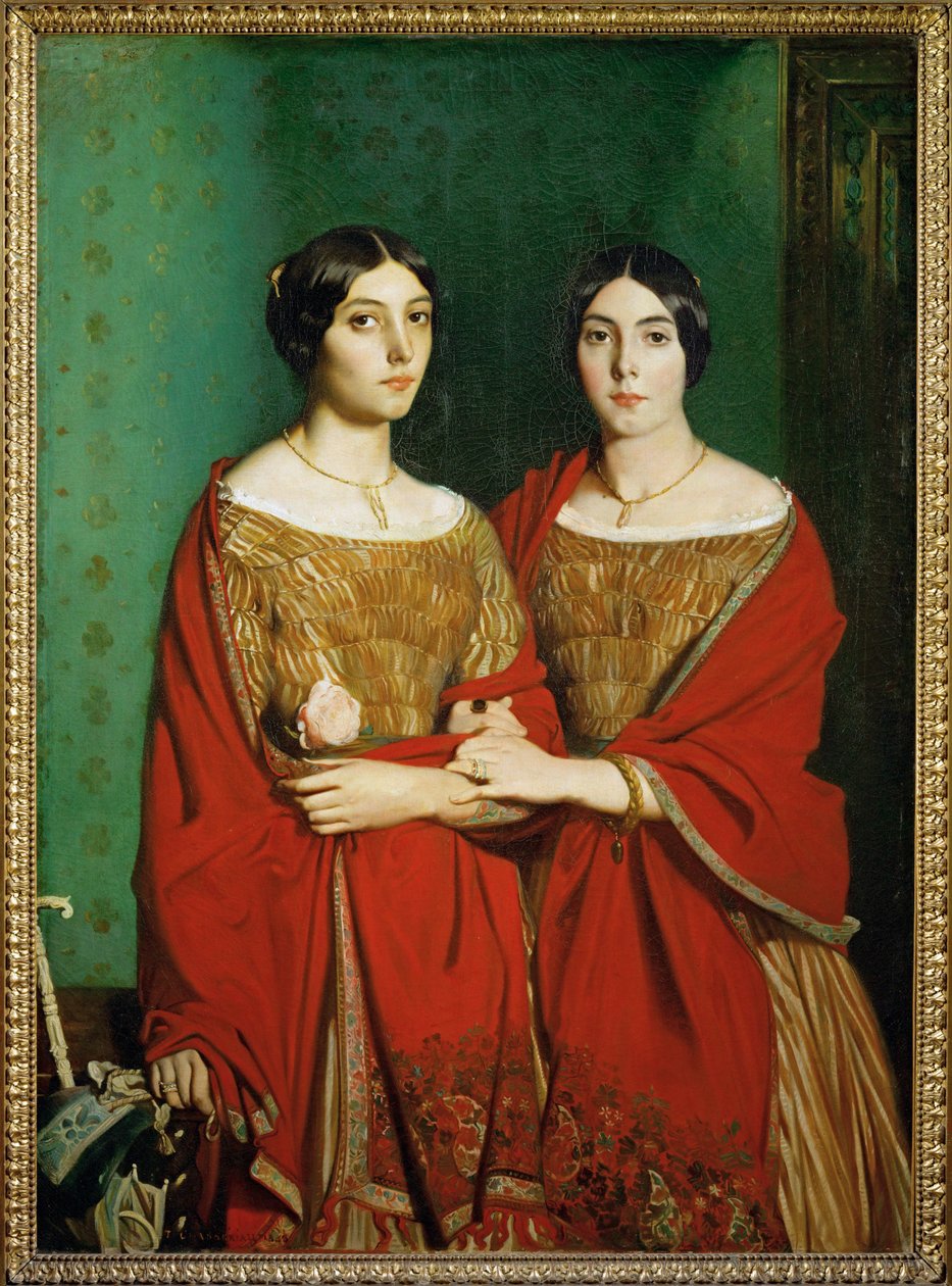 The Two Sisters. The Painter Sisters Adele and Genevieve by Théodore Chassériau