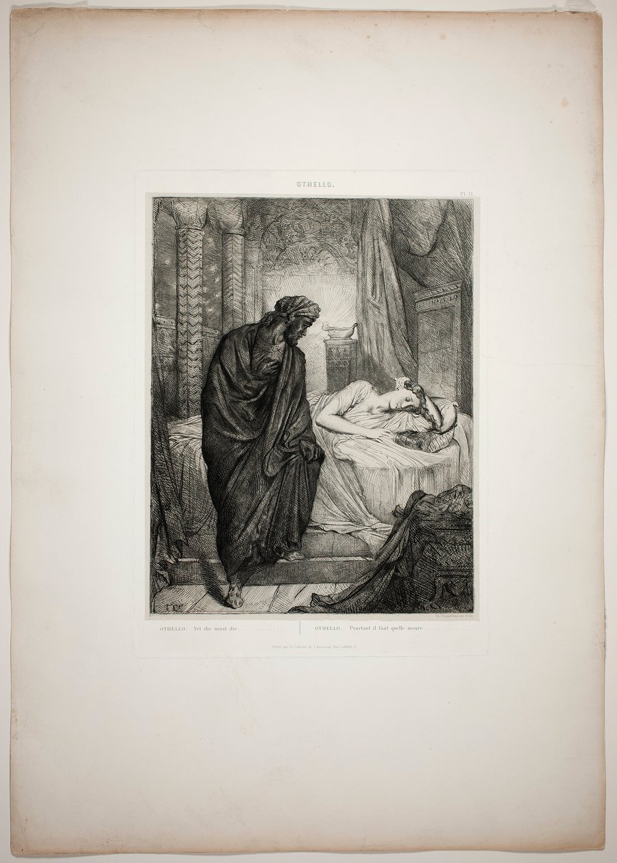 Yet She Must Die, plate eleven from Othello by Théodore Chassériau