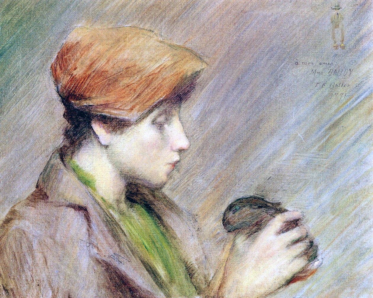 Suzanne Hoschedé with a Rabbit by Theodore Earl Butler
