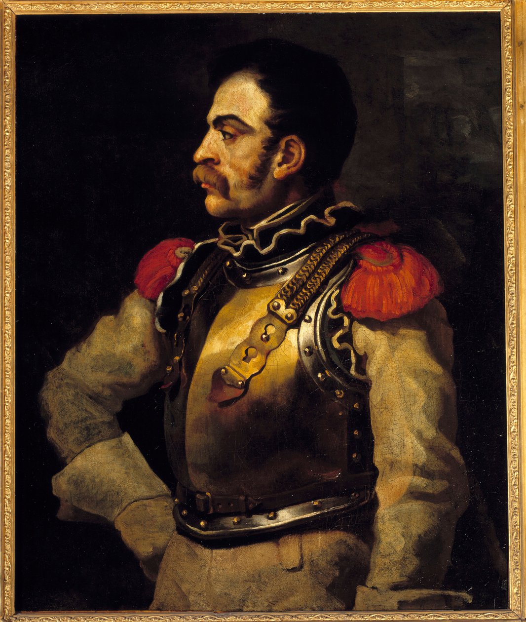 A Rifle Man Seen Mid-Body by Theodore Gericault