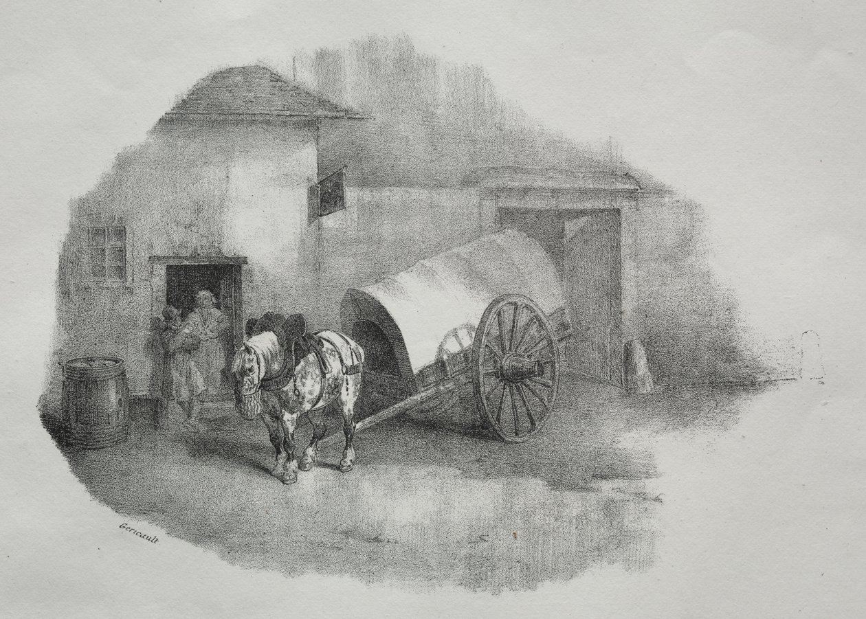 Cart Horse Out of the Shafts by Theodore Gericault