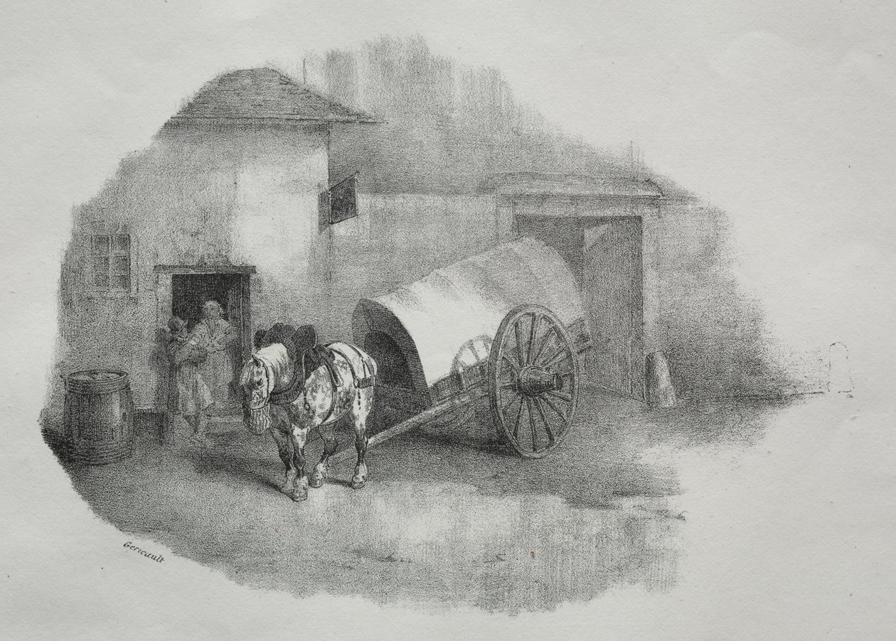 Cart Horse Out of the Shafts by Theodore Gericault