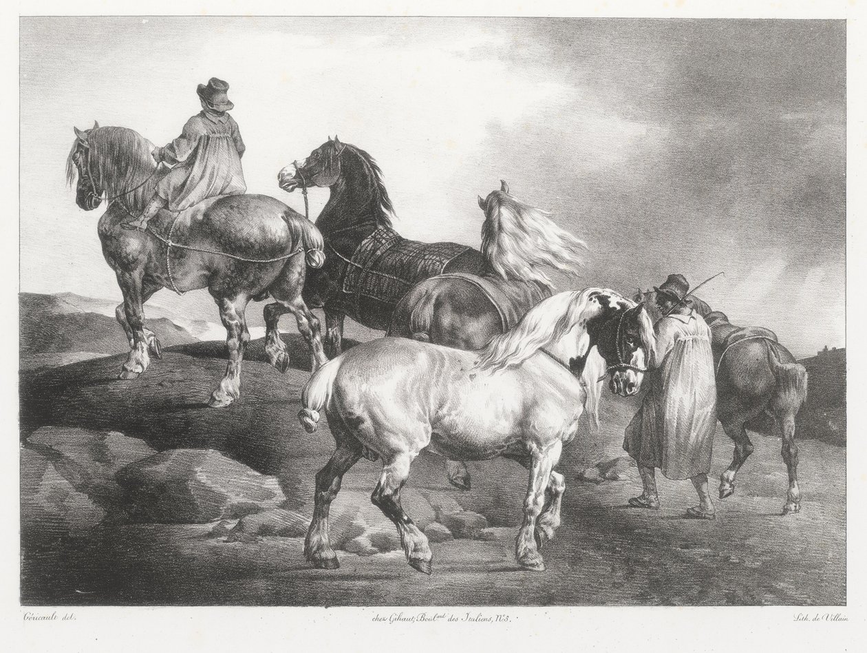 Horses Being Led to the Fair by Theodore Gericault