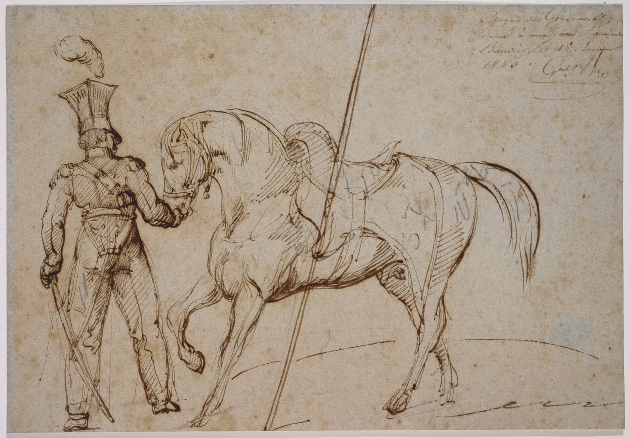 Lancer and Horse by Theodore Gericault
