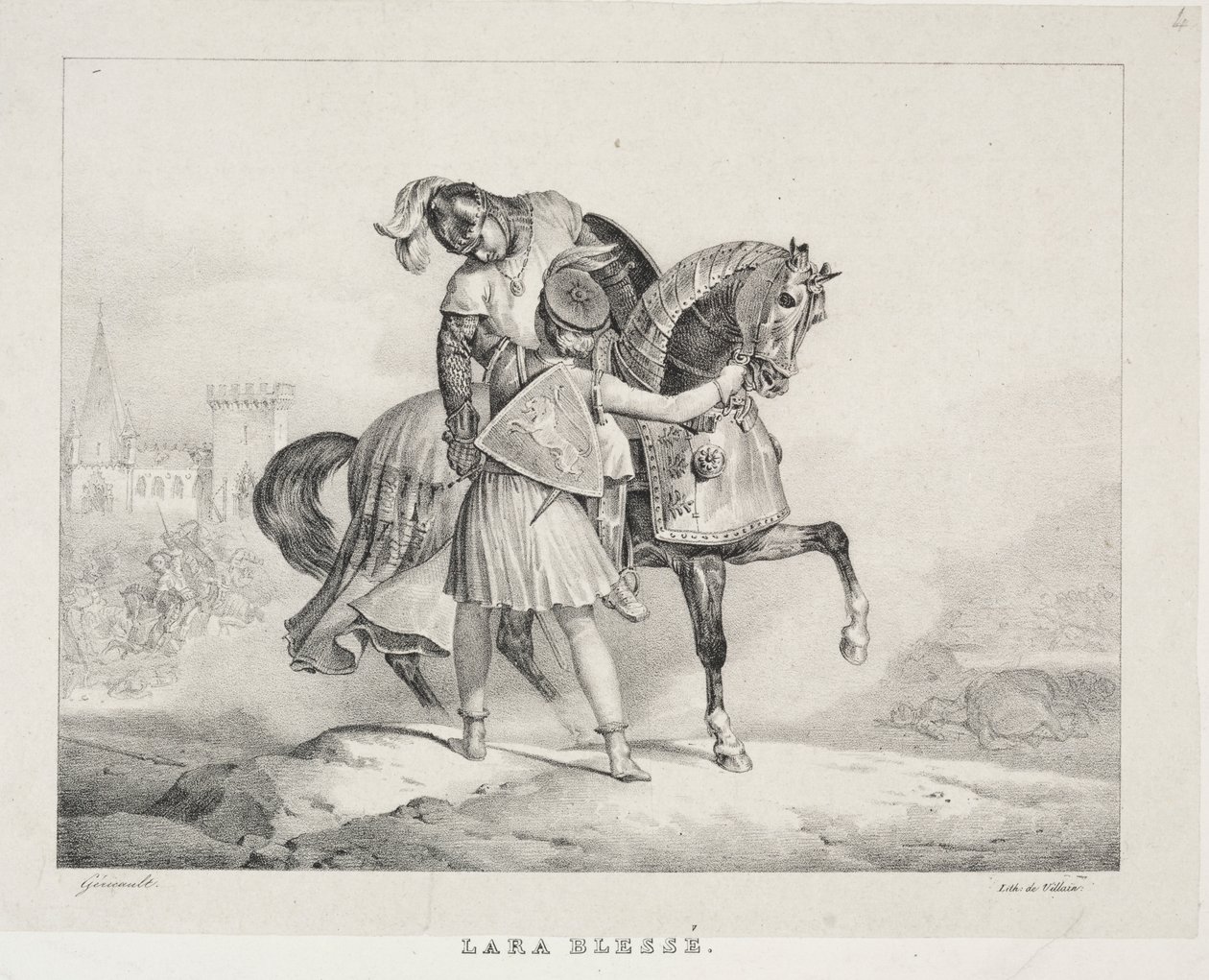 Lara Wounded by Theodore Gericault