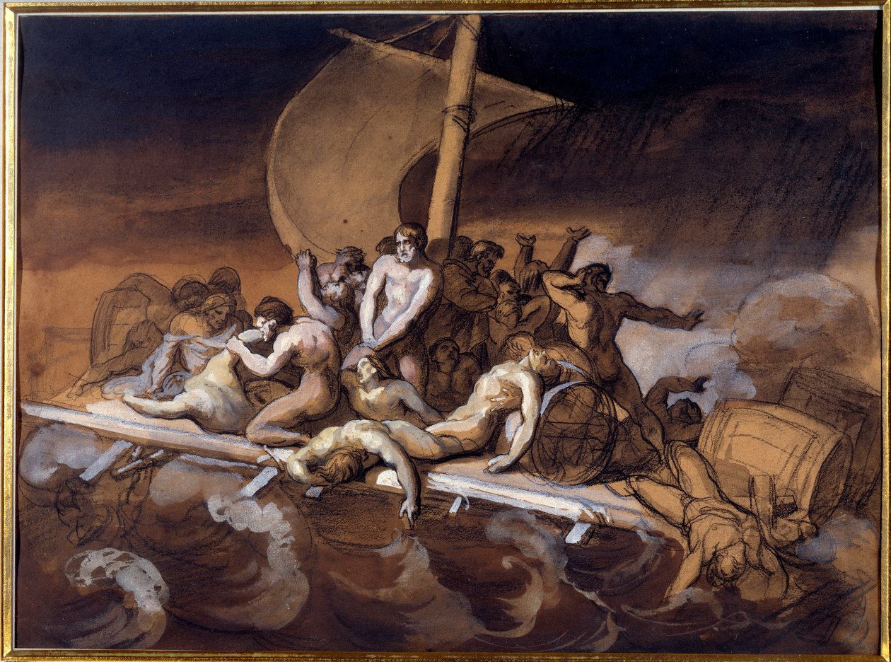 The Raft of the Medusa (preparatory study) by Theodore Gericault