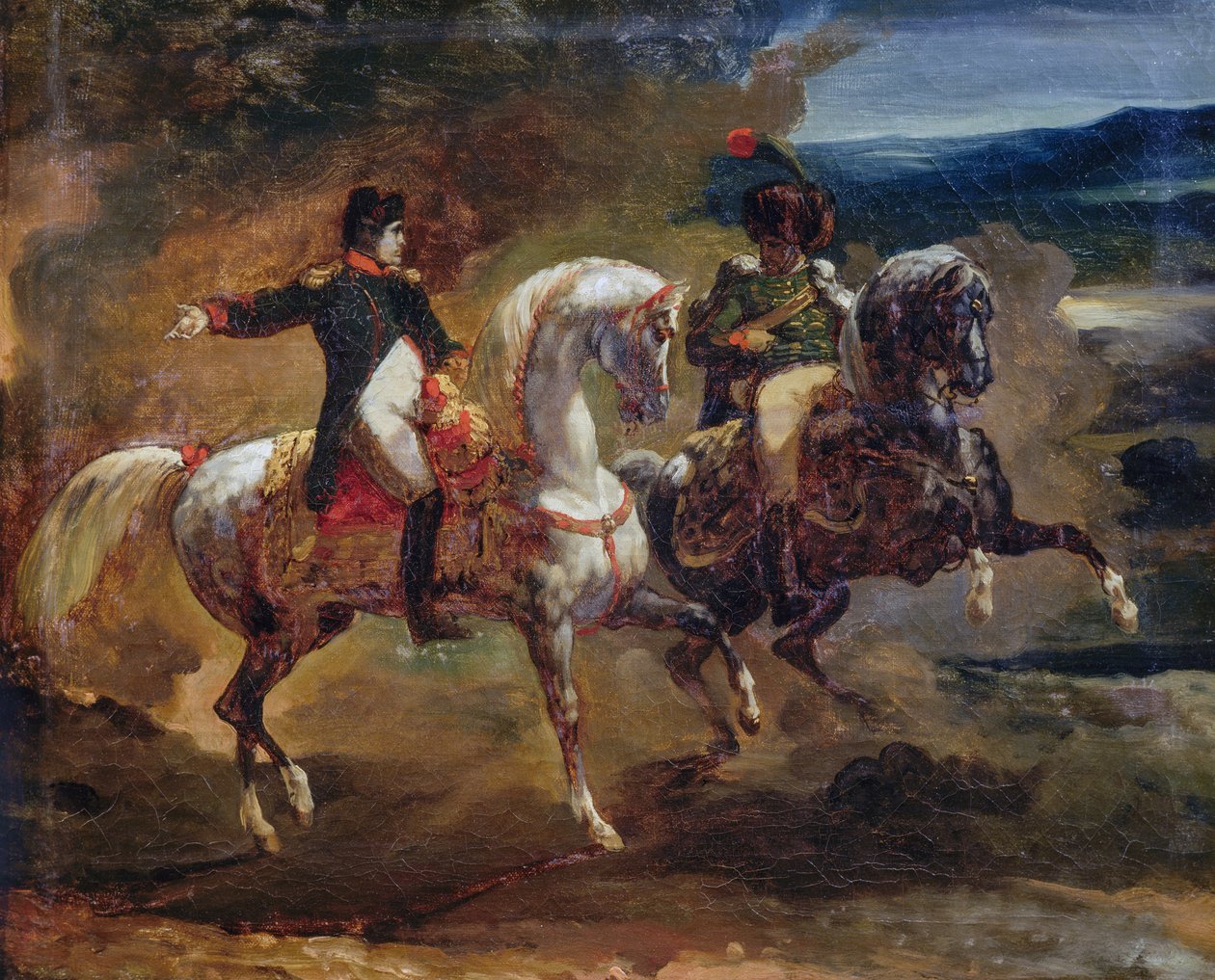 Napoleon Bonaparte Giving Order to Superior Officer by Theodore Gericault