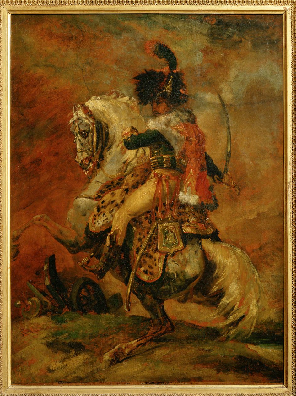 Officer of Chasseurs à Cheval of the Imperial Guard, Charging by Theodore Gericault