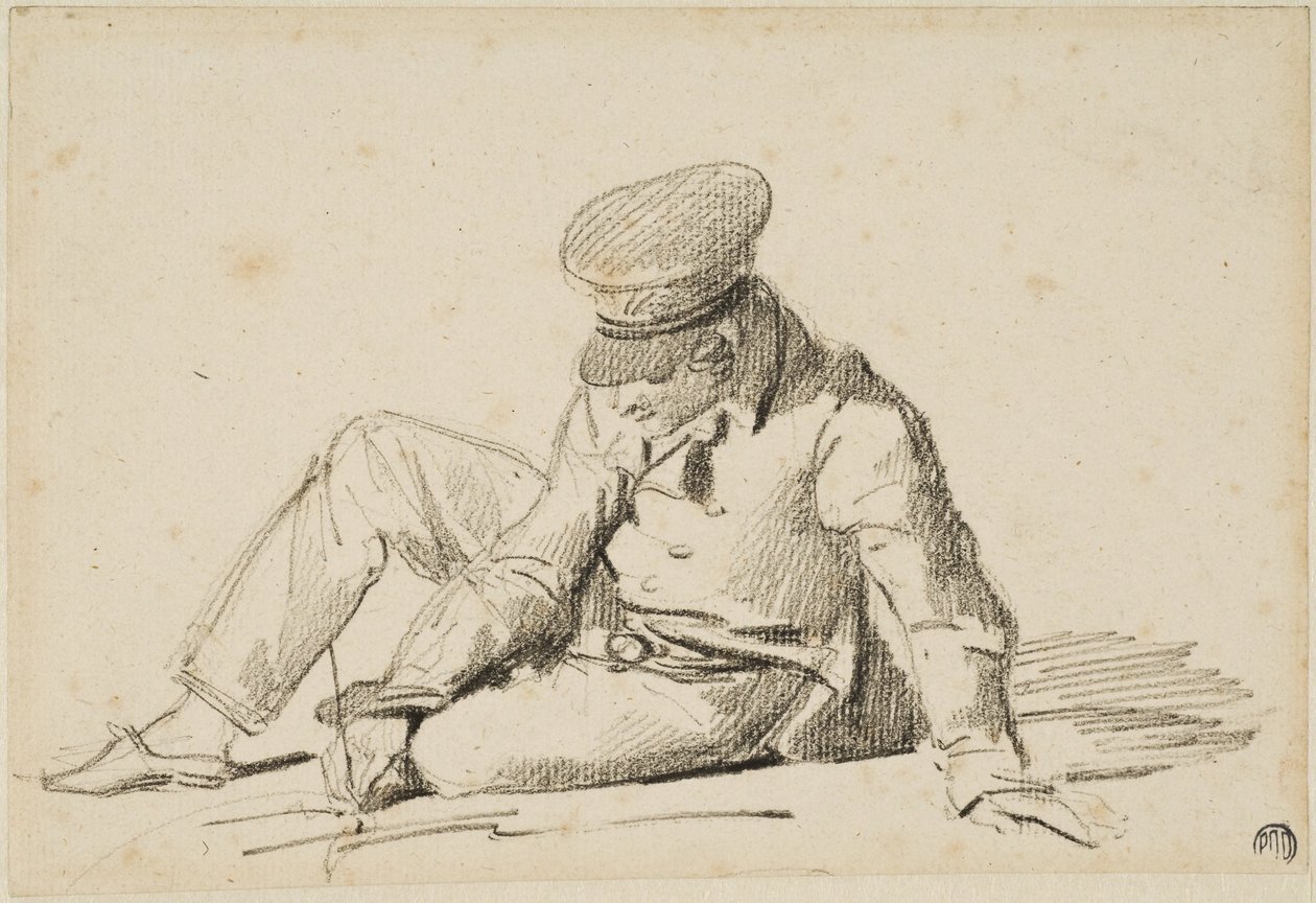 Boy Drawing on the Street by Theodore Gericault