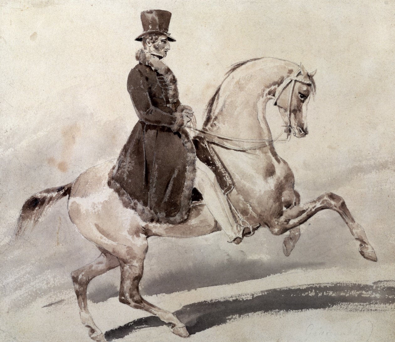 Rider in a Fur-Edged Coat by Theodore Gericault