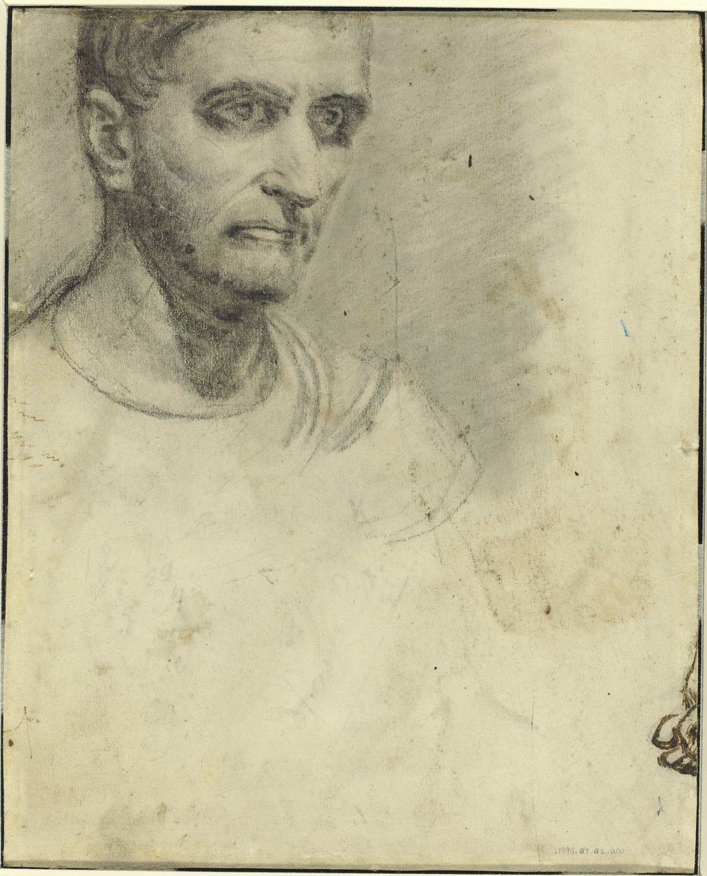 Study of a Man (verso) by Theodore Gericault