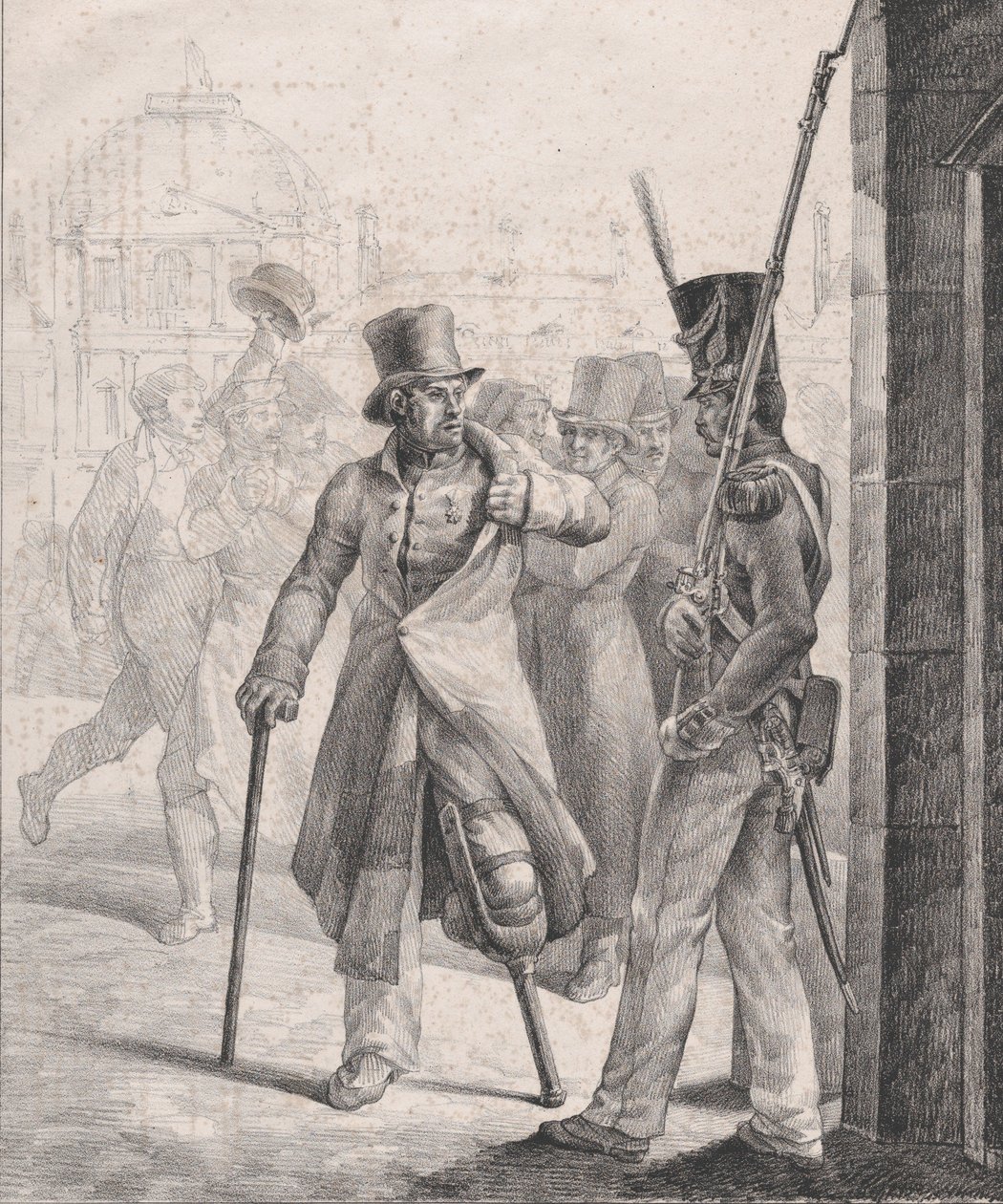 The Swiss Sentry at the Louvre by Theodore Gericault