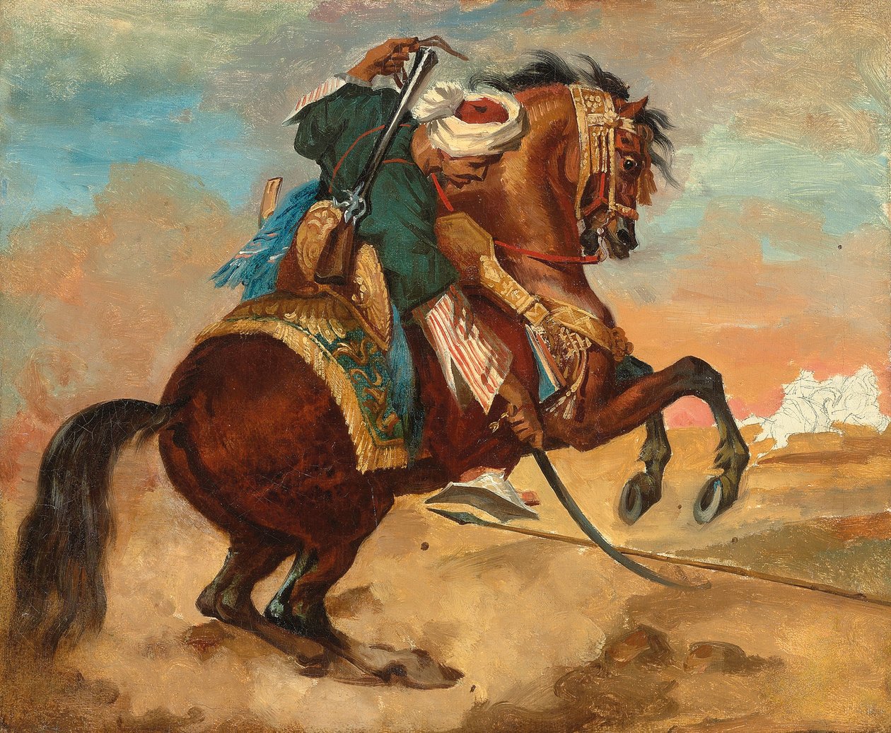 Turk Mounted on Chestnut Coloured Horse by Theodore Gericault