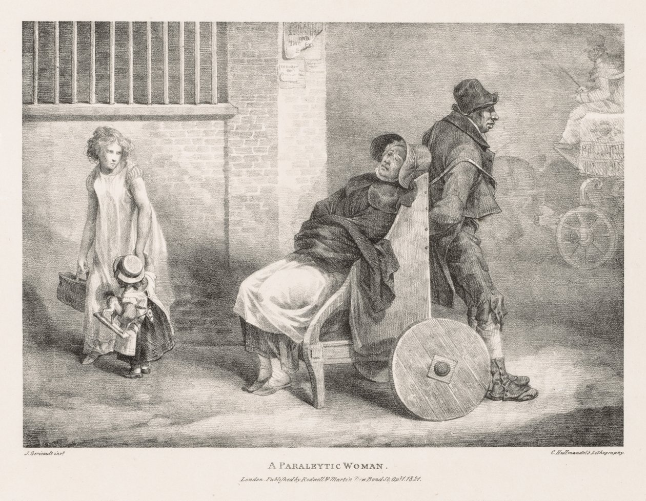 Various Subjects Drawn from Life and on Stone: A Paralytic Woman, 1821 by Theodore Gericault